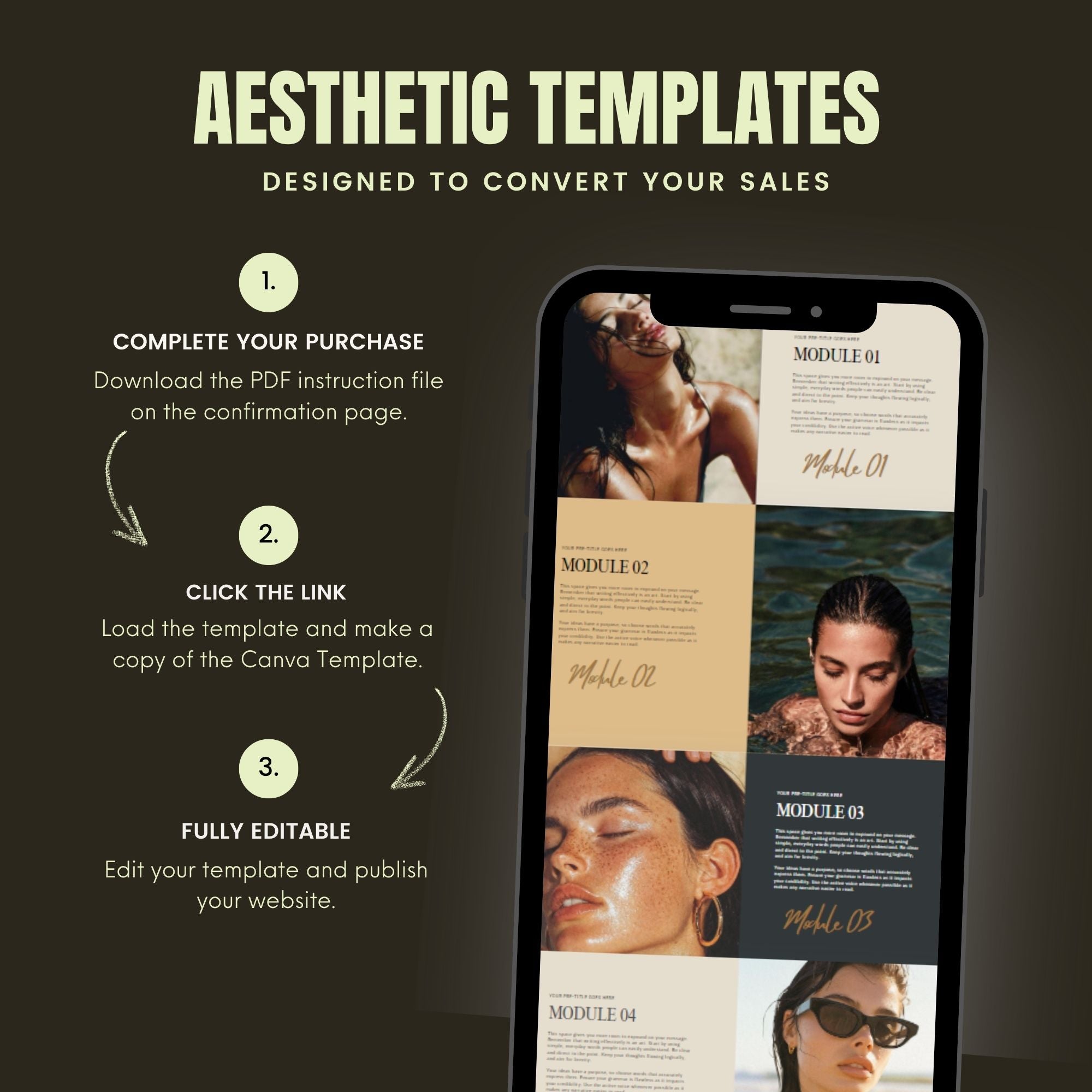 Therapist Website Template – Coaching Business Landing Page and One-Page Website Design.